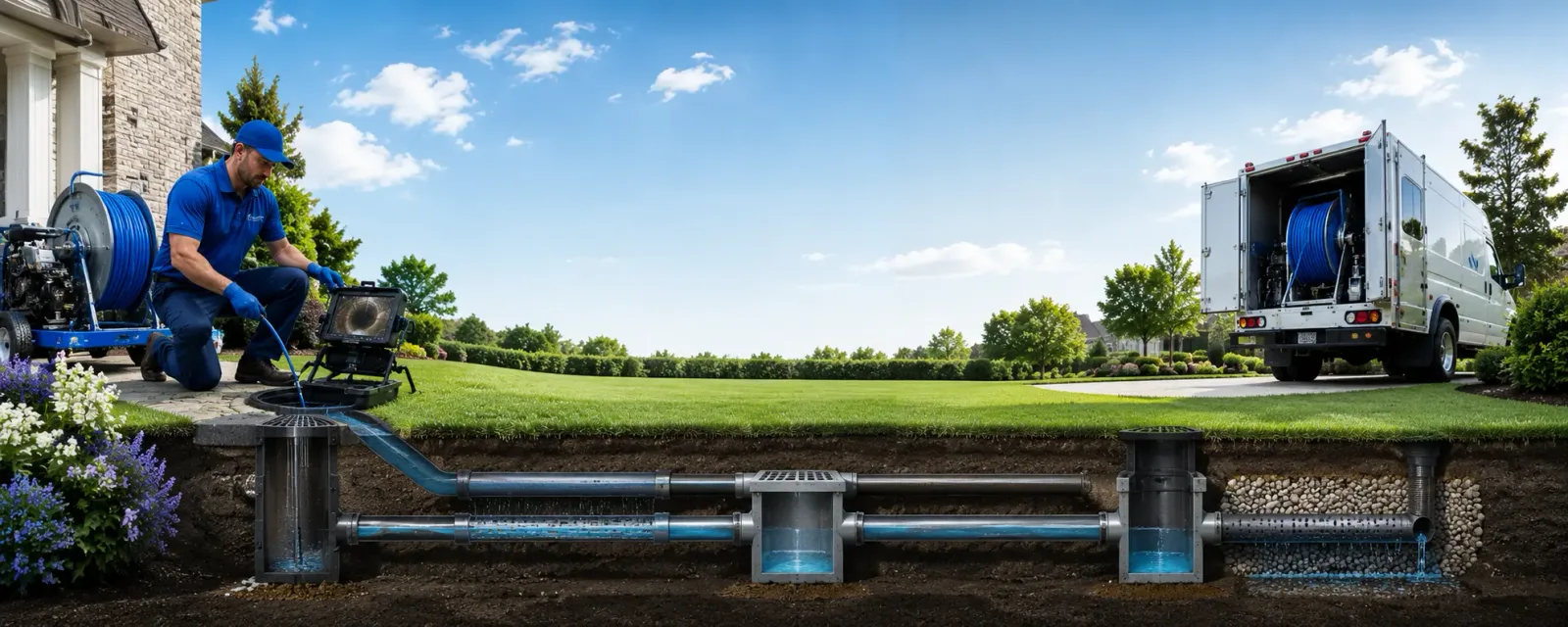 Outdoor drain cleaning information for Turner, ME